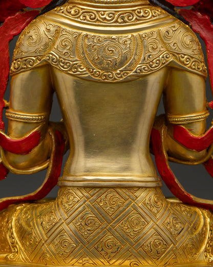 Tikshna Manjushri Statue | Sharp Wisdom Bodhisattva Copper Sculpture