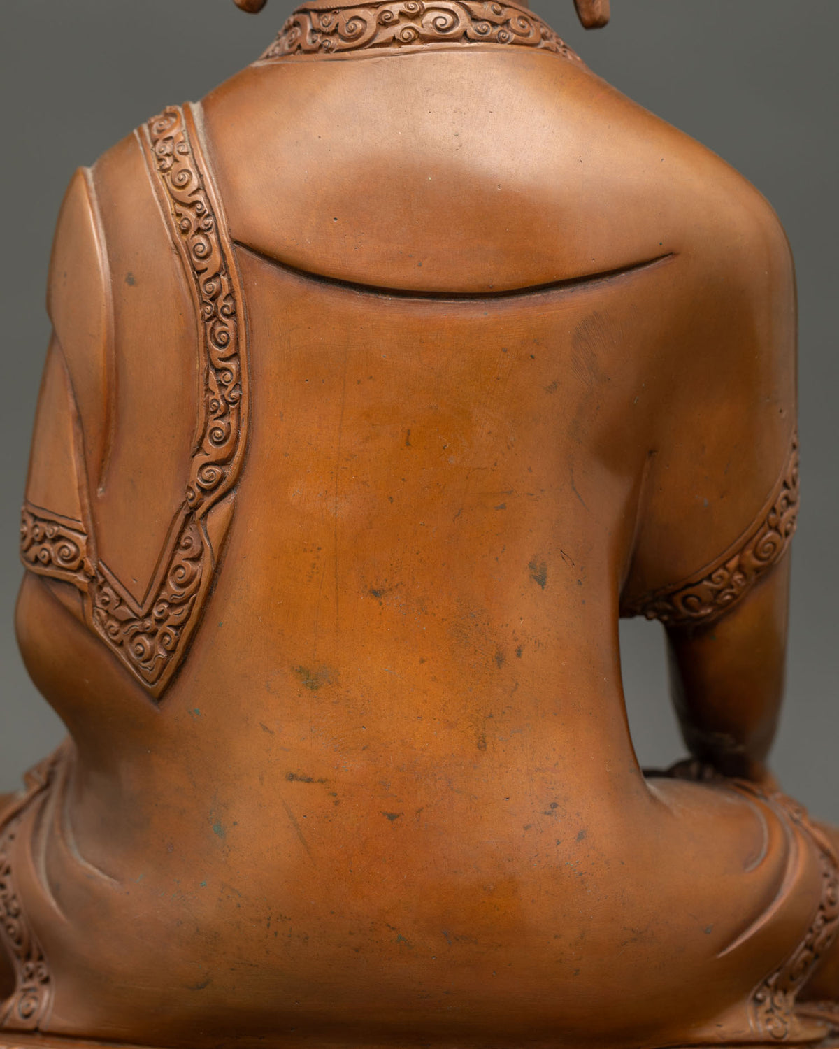 Shakyamuni Buddha Statue for Altar & Meditation – Oxidized Copper