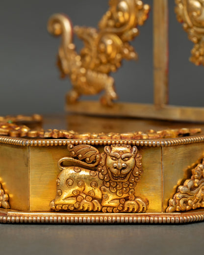 Gold-Gilded Throne | Handcrafted Newari Art from Nepal