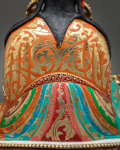 Guru Rinpoche Statue | Hand-Carved Nepalese Spiritual Artwork