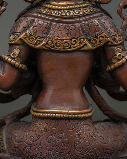 Four-Armed Chenrezig Statue | Handcrafted Compassion Deity from Nepal