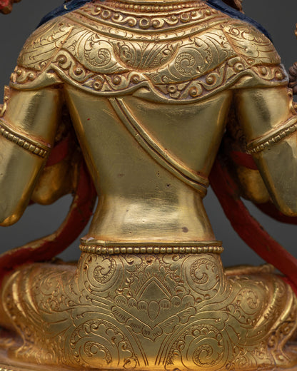 Four-armed Chenrezig Statue for Buddhist Altar | Handmade in Nepal