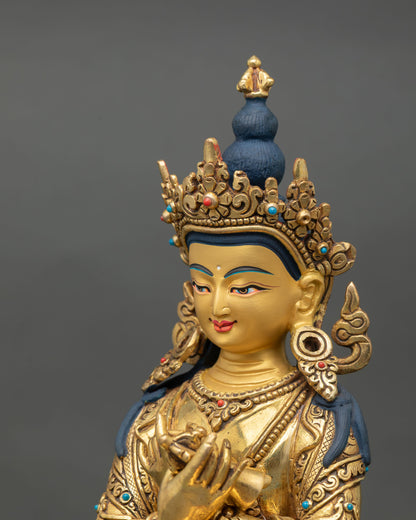 Vajradhara Buddhist Statue | Gold Fire-Gilded Copper Art