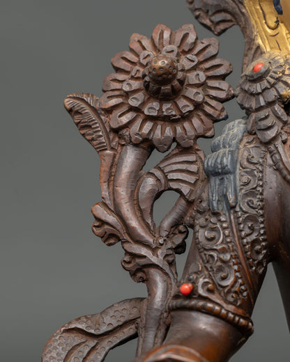 Green Tara Statue | Handmade Nepalese Copper Sculpture