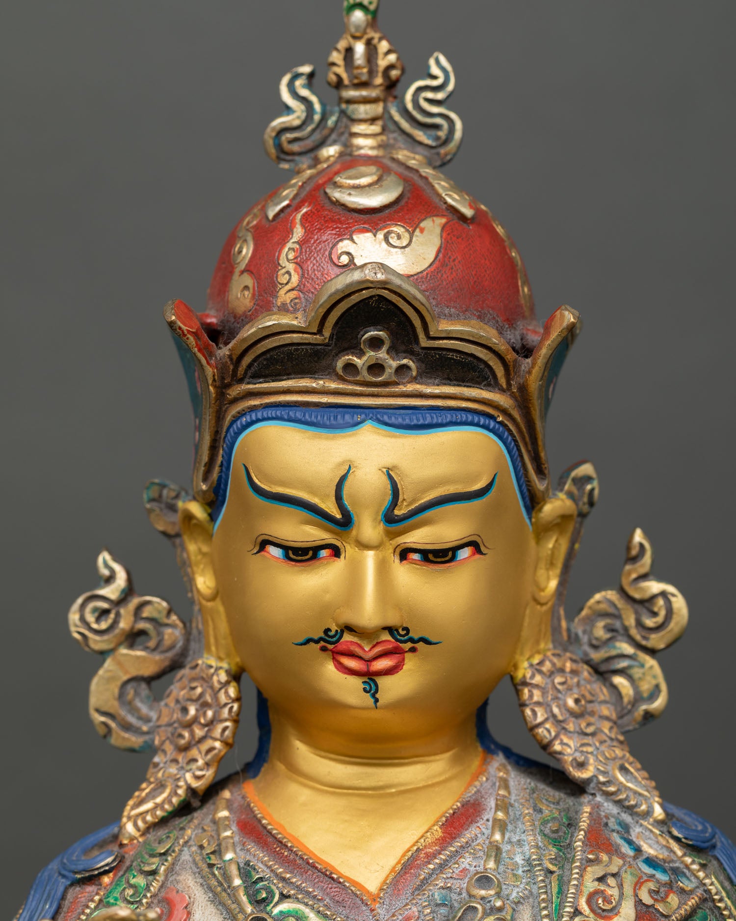 Tsokye Dorje Statue | Hand-Painted Copper Himalayan Sculpture