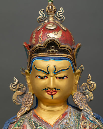 Tsokye Dorje Statue | Hand-Painted Copper Himalayan Sculpture