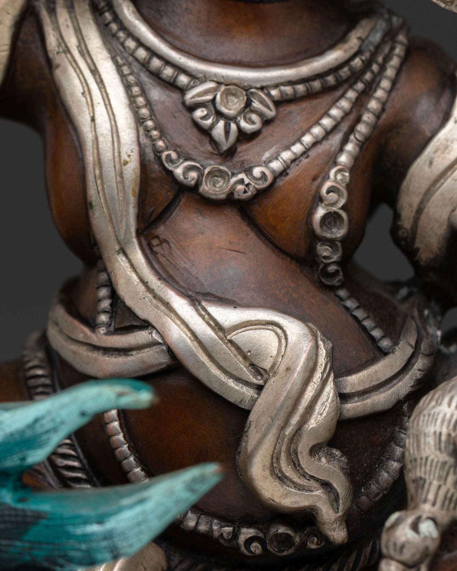 Buddhist White Dzambhala Statue - Handcrafted in Nepal
