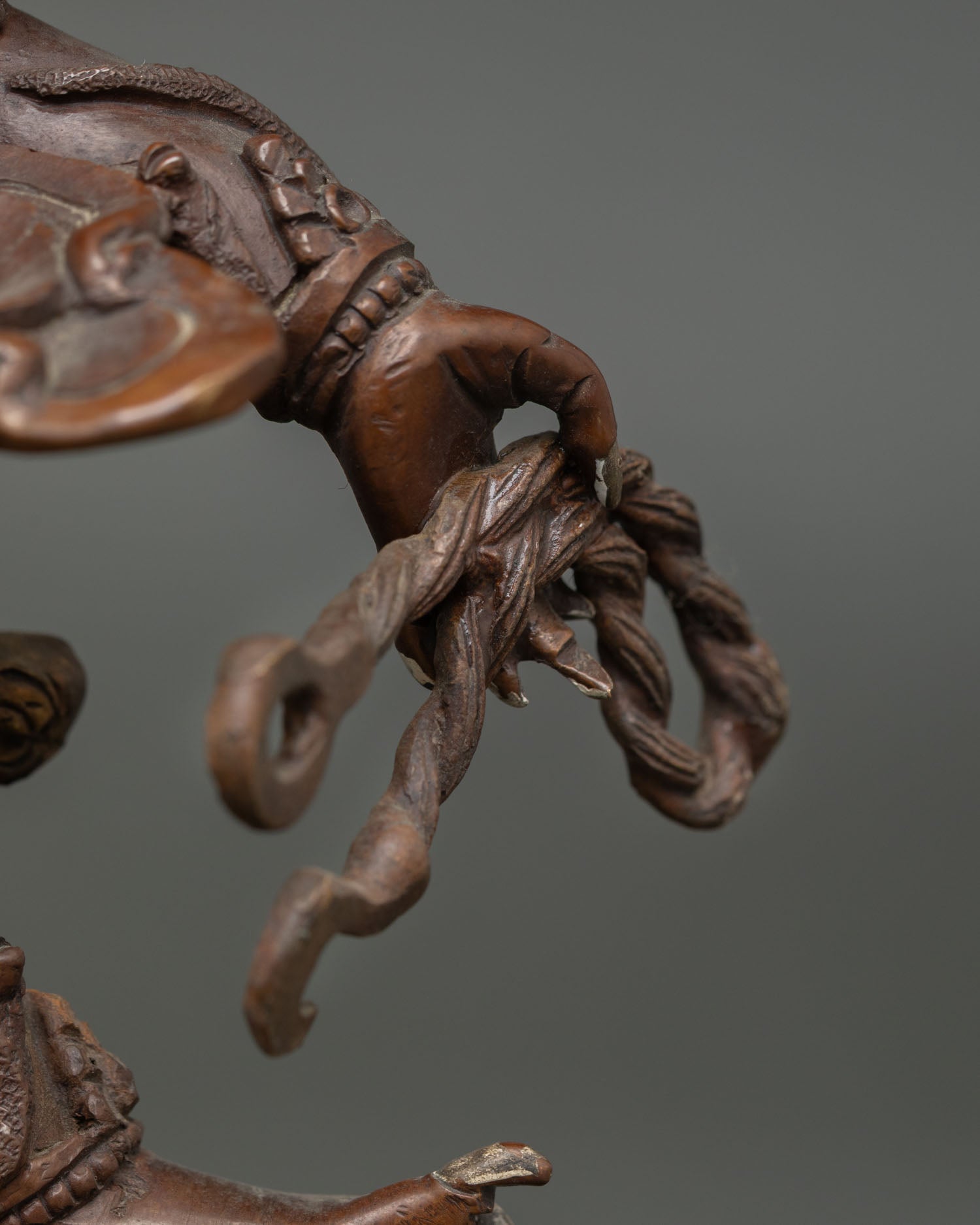 Shadbhuja Mahakala Statue | Sacred Dharma Protector Copper Art