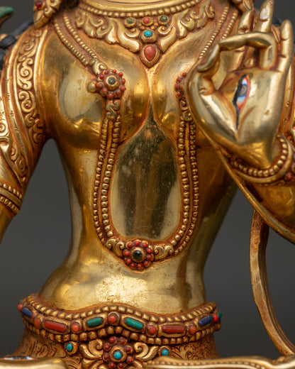 White Tara Statue | Seven-Eyed Goddess of Healing & Long Life