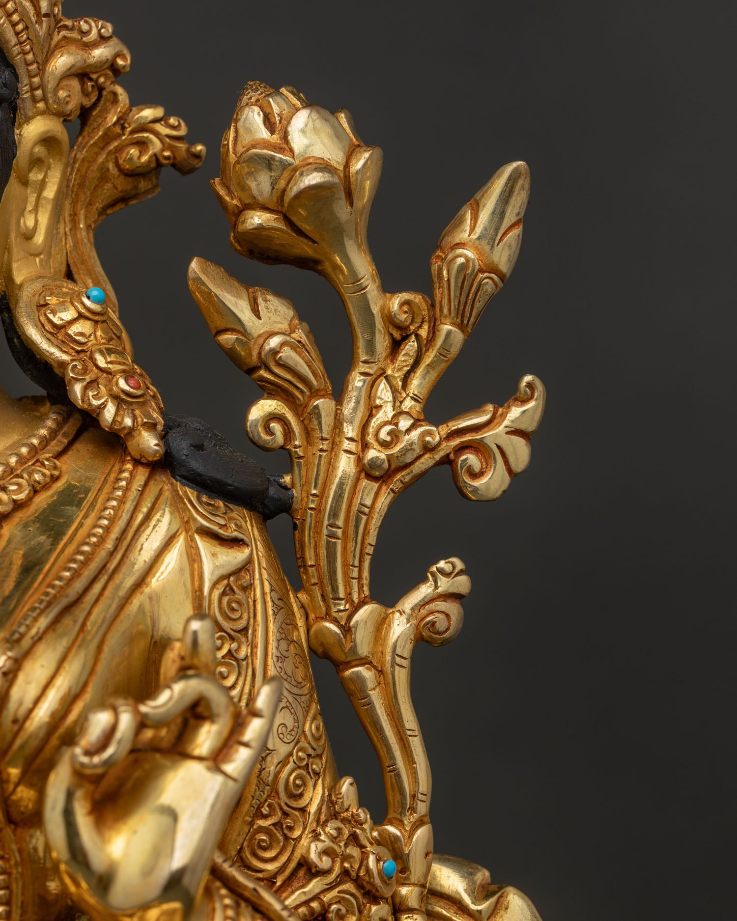 Compassionate Green Tara Statue | Lost Wax Casted Copper Sculpture
