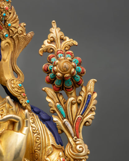 Green Tara Statue | Traditional Newari Craftsmanship