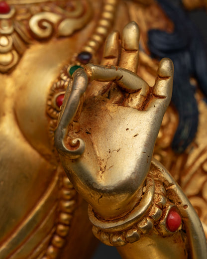 Green Tara with Throne Statue | Goddess of Compassion and Protection