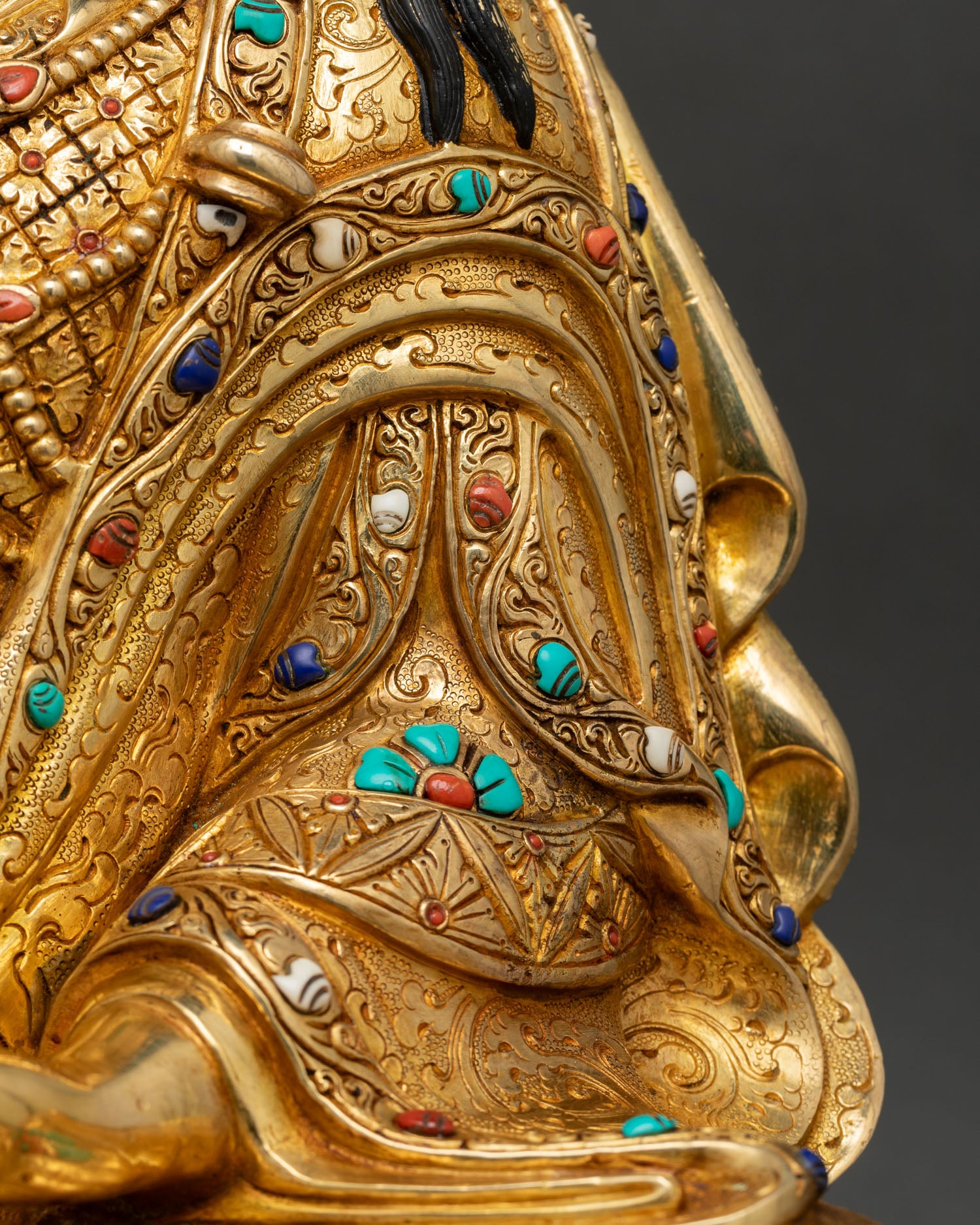 Powerful Guru Padmasambhava Statue | Buddhist Copper Figurine