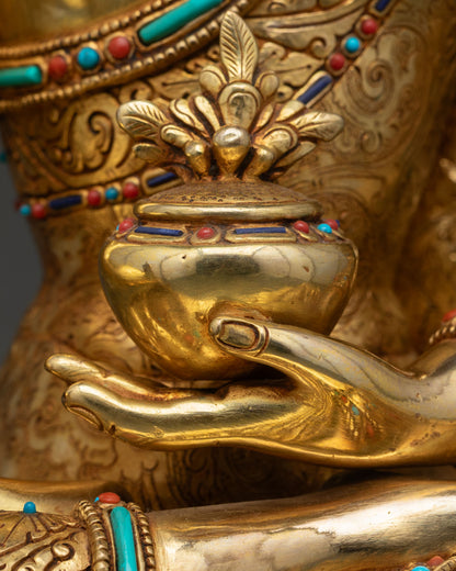 Large Medicine Buddha Copper Statue | Symbol of Healing & Wellness