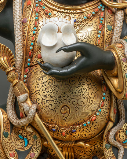 Grand Mahakala Bernagchen Statue – Authentic Buddhist Art from Nepal