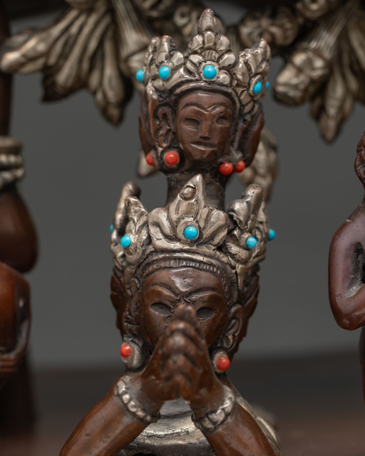 Buffalo-headed Yamantaka Statue | Large-Size Oxidized Copper Sculpture