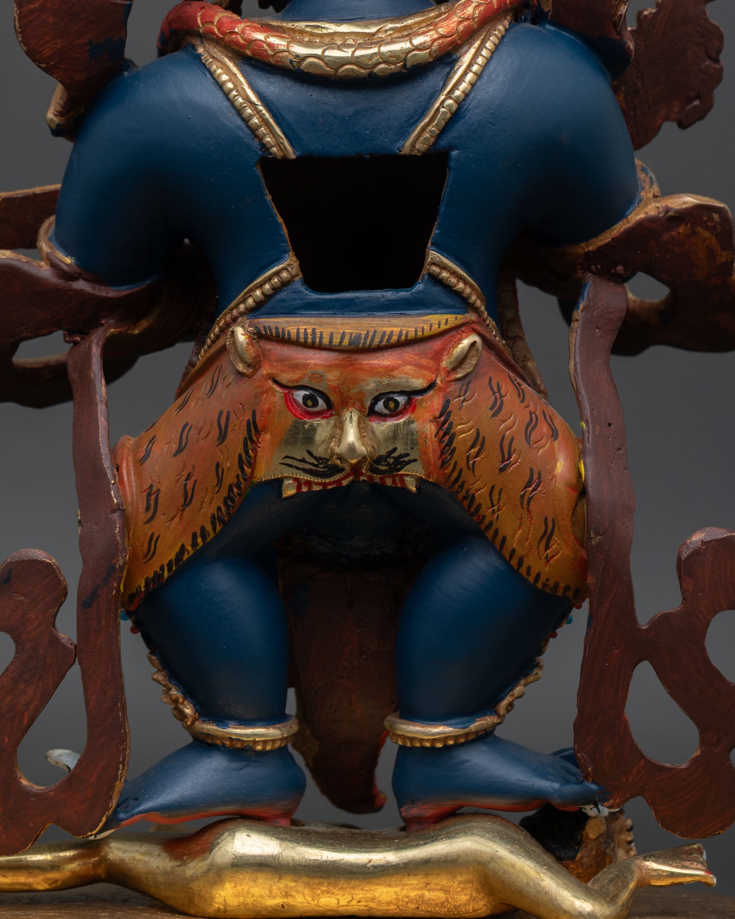 Sakya Mahakala Statue | Tibetan Wrathful Guardian Sculpture