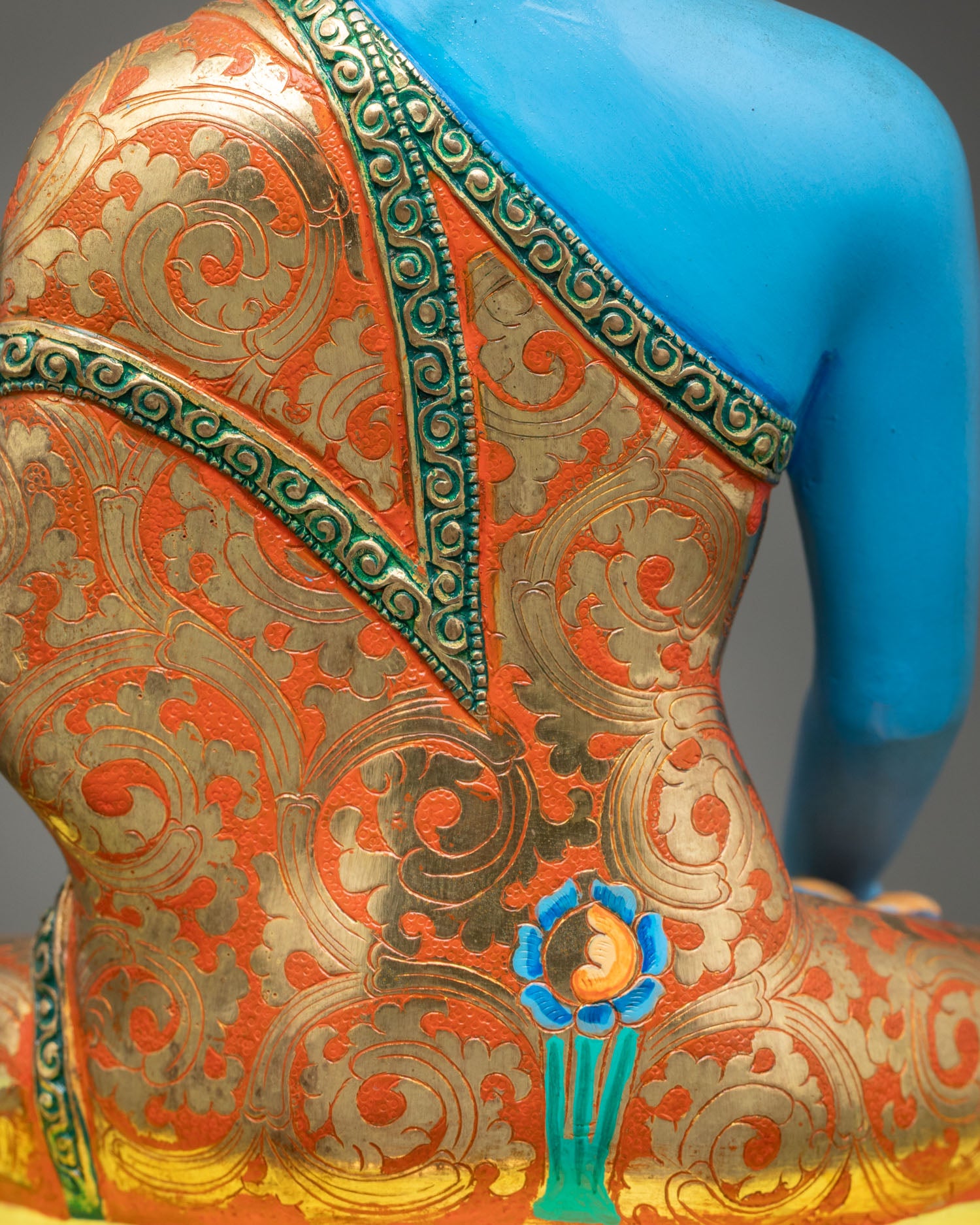 Blue Shakyamuni Buddha Statue | Enlightened Sage of Buddhism