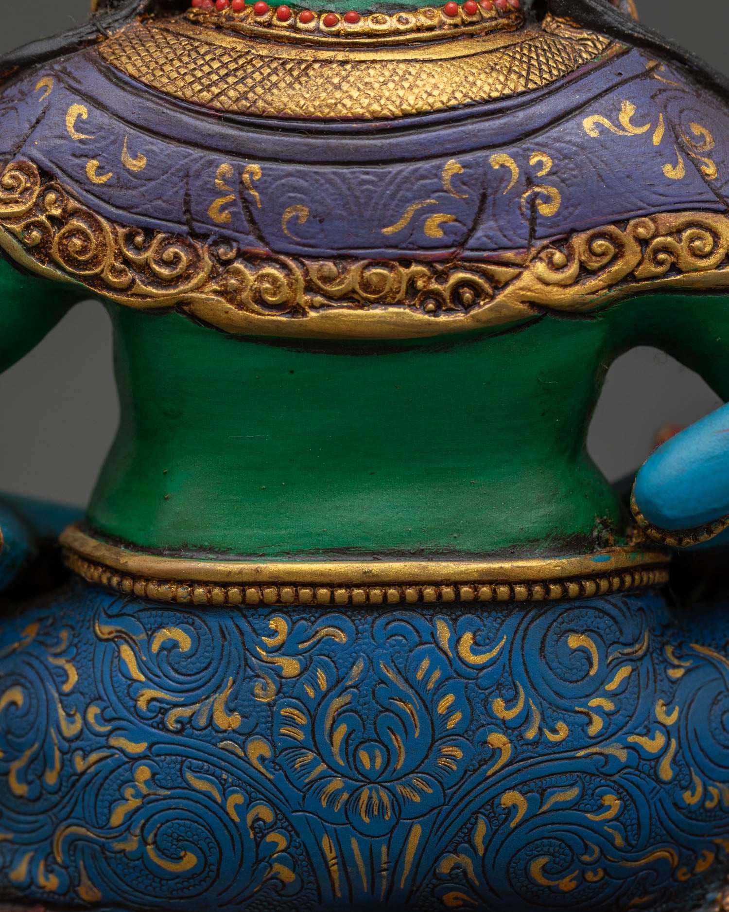 Green Dzambhala Yab-Yum Statue – Overcome Financial & Spiritual Obstacle