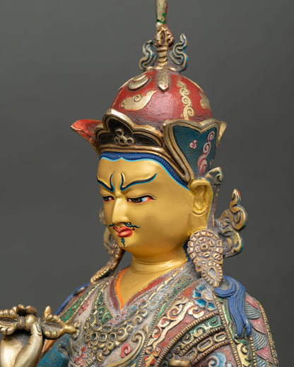 Tsokye Dorje Statue | Hand-Painted Copper Himalayan Sculpture