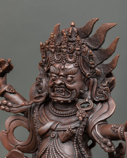 Dorje Gotrab Statue | Sacred Oxidized Copper Sculpture