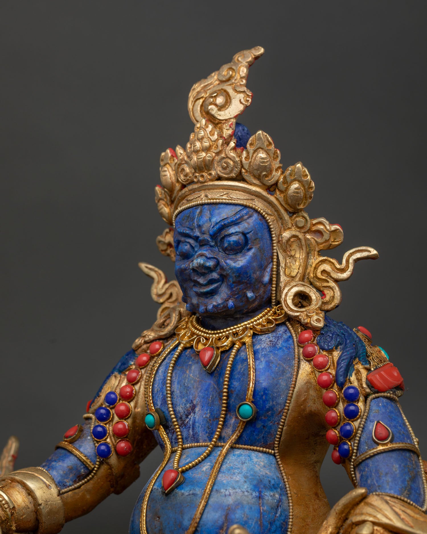 Dzambhala Statue | Sacred Vajrayana Wealth Deity Art
