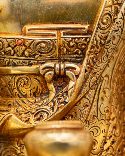 Amitabha Buddha Statue | Himalayan Lost Wax Copper Artwork