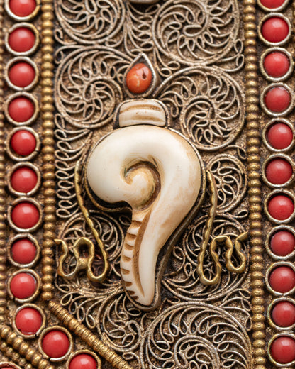Manjushree Wall Hanging | Handcrafted Wisdom Deity Art Piece