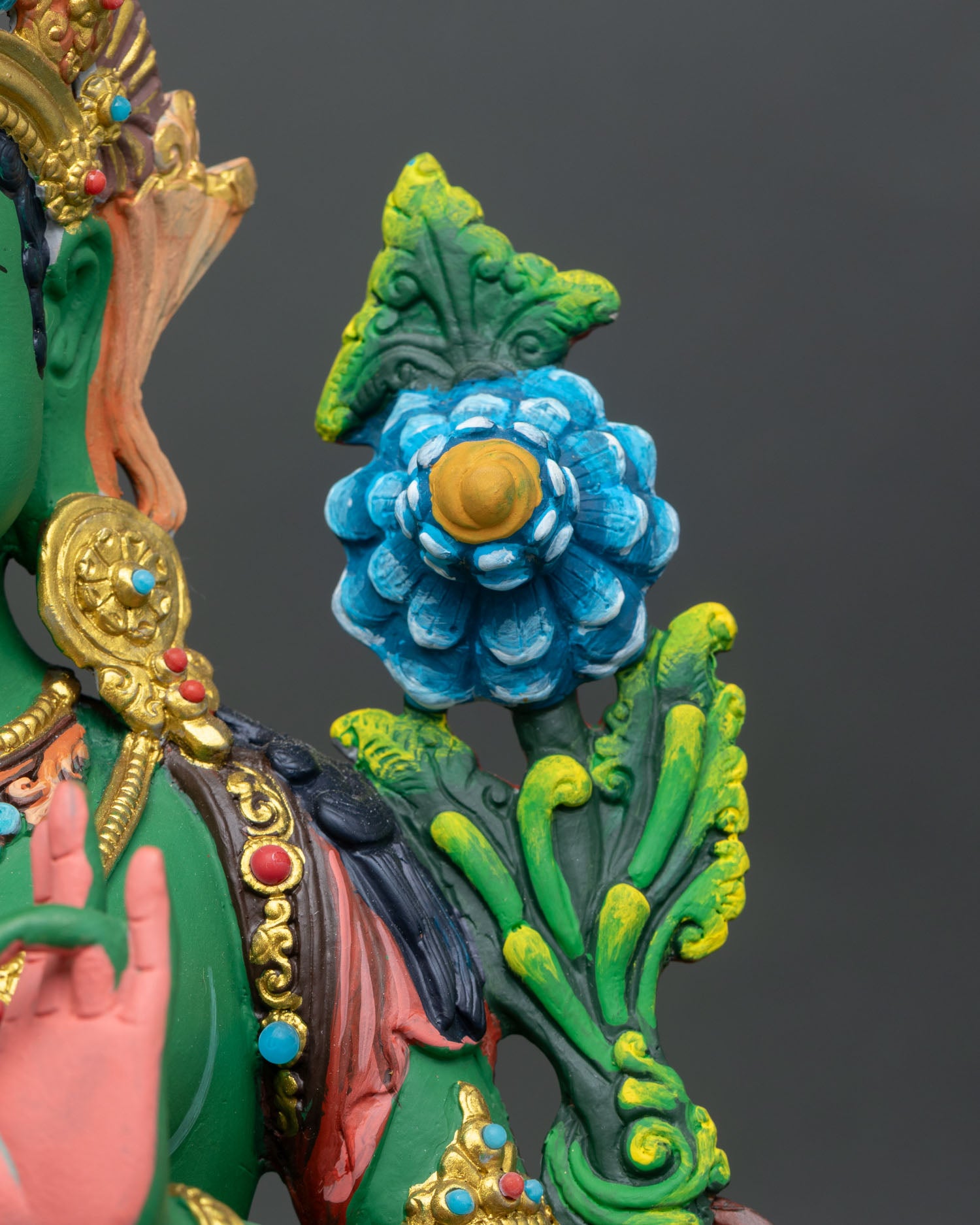 Mother Green Tara Statue for Home Altar and Sacred Decor