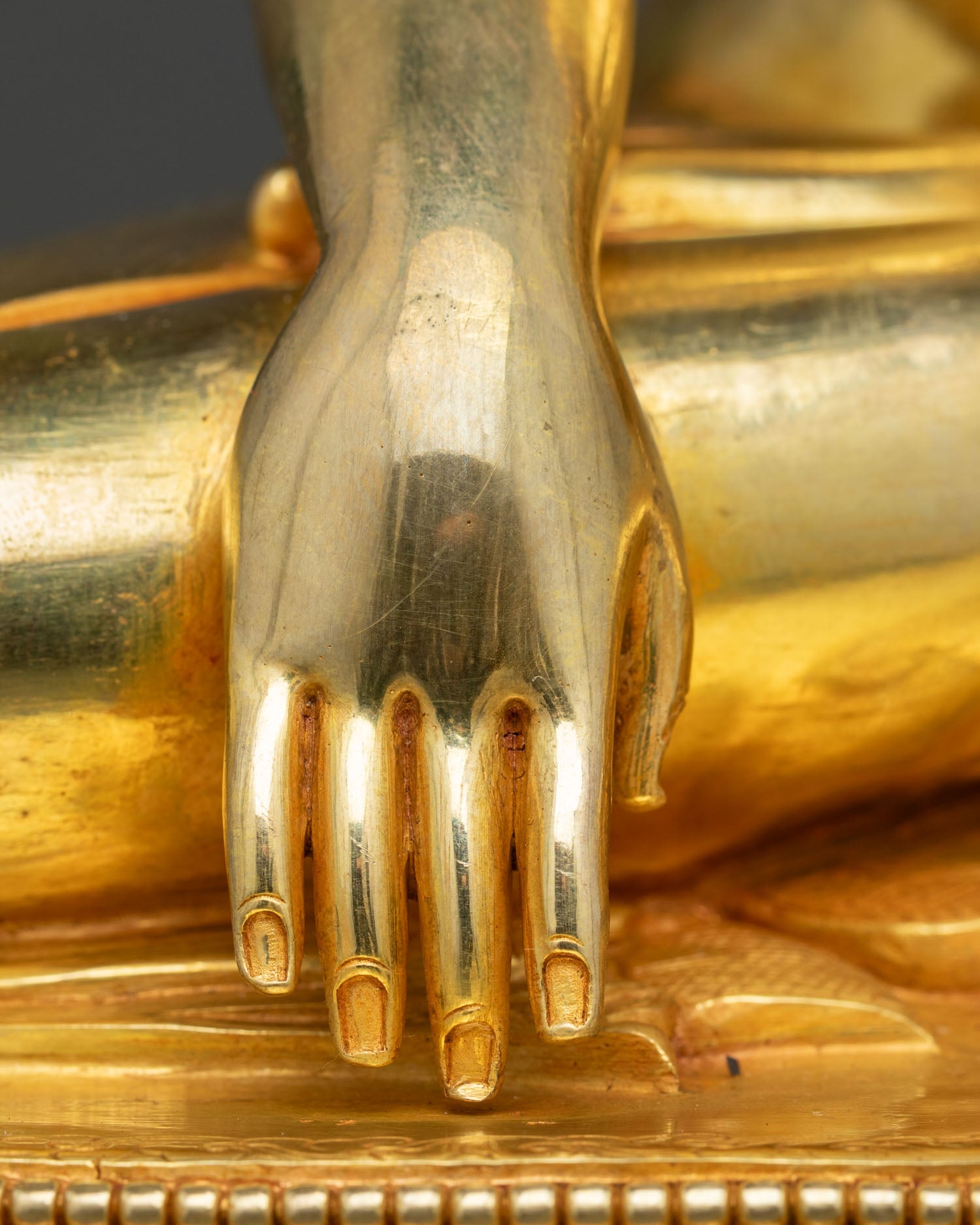 Enthroned Shakyamuni Buddha Statue | Spiritual Figurine for Meditation