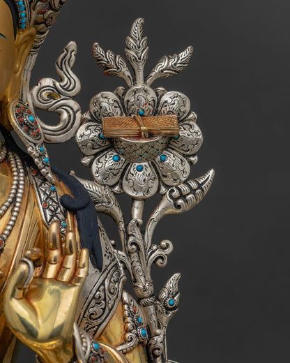 Bodhisattva Manjushri Figurine | Spiritual Meditation Statue