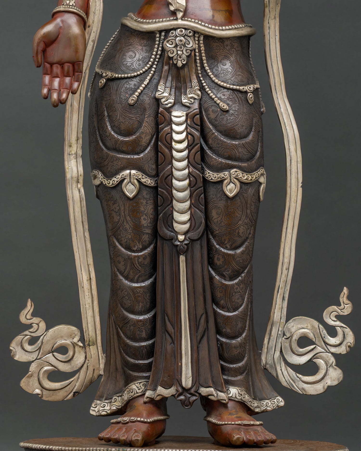 Standing Green Tara Statue from Nepal | Life-Size Buddhist Sculpture