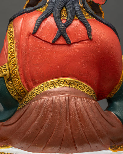Colorful Guru Rinpoche Statue | Buddhist Artwork from Nepal