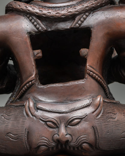 Four Armed Mahakala | Hand-Carved Nepalese Sacred Art