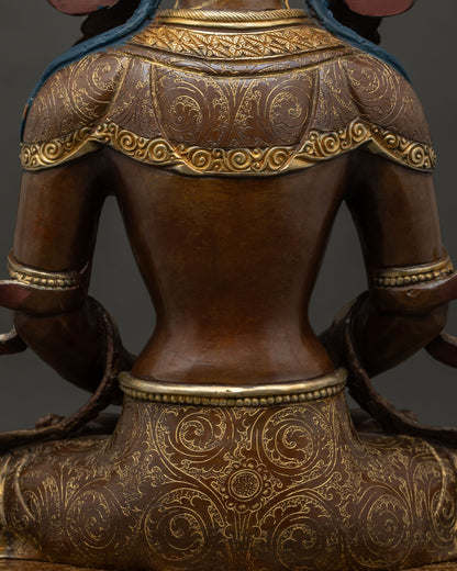 Amitayus Buddha Statue | Fine Nepali Buddhist Metalwork