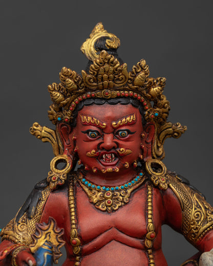 Red Dzambhala Statue