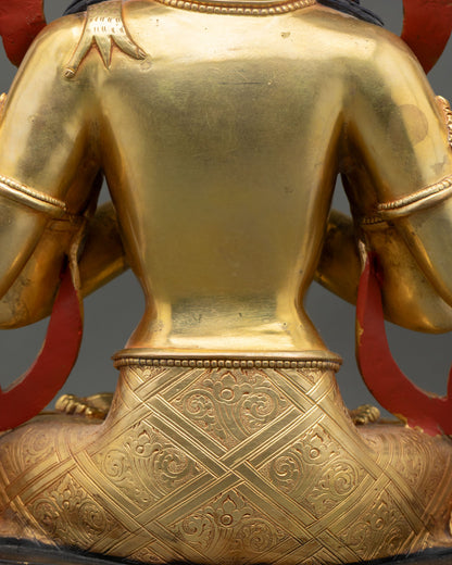 Luxurious Chenrezig Statue | Four-armed Avalokiteshvara Meditation Art