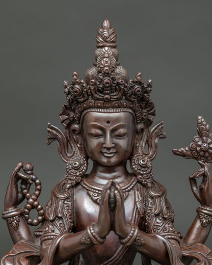 Chenrezig Statue | Handcrafted Nepalese Buddhist Artwork