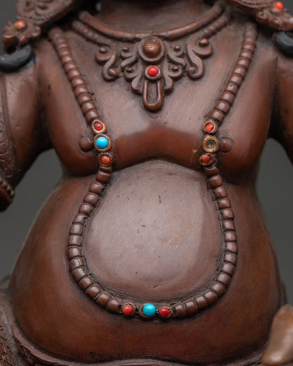 Dzambhala With Throne Statue