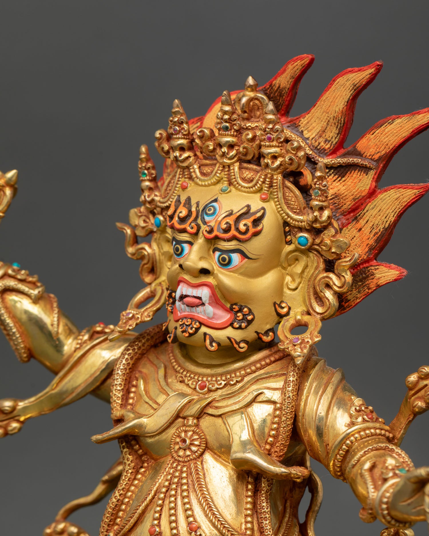 Handmade Guru Dragpo | Gold Fire-Gilded Copper Sculpture