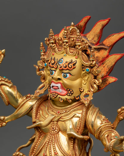 Handmade Guru Dragpo | Gold Fire-Gilded Copper Sculpture