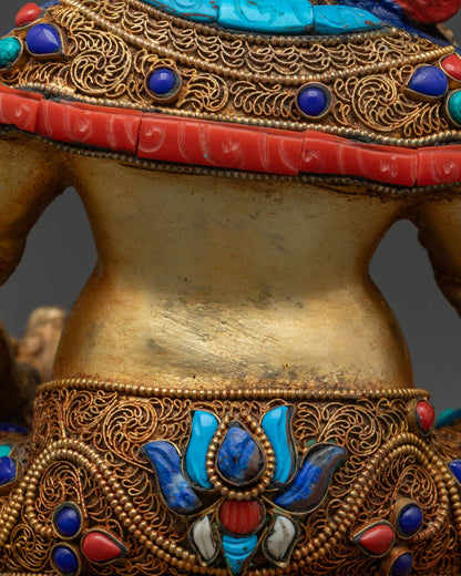 Dzambhala Statue | Sacred Vajrayana Wealth Deity Art