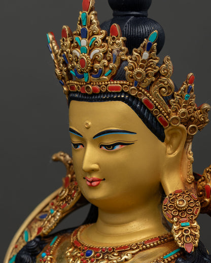 Bodhisattva Amitayus Statue | Hand-Carved Nepalese Art