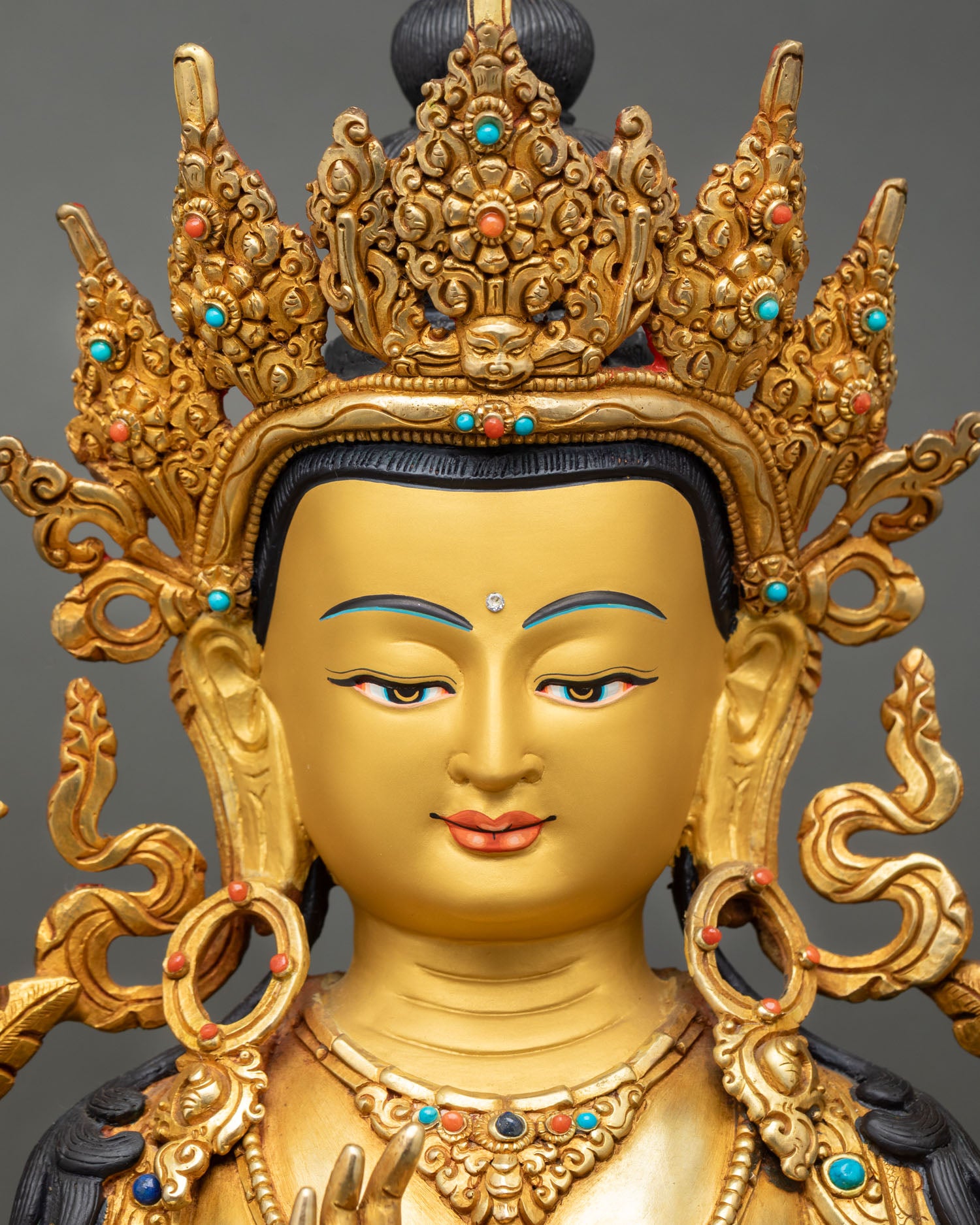 Bodhisattva Manjushree Statue – Buddhist Art of Wisdom Deity