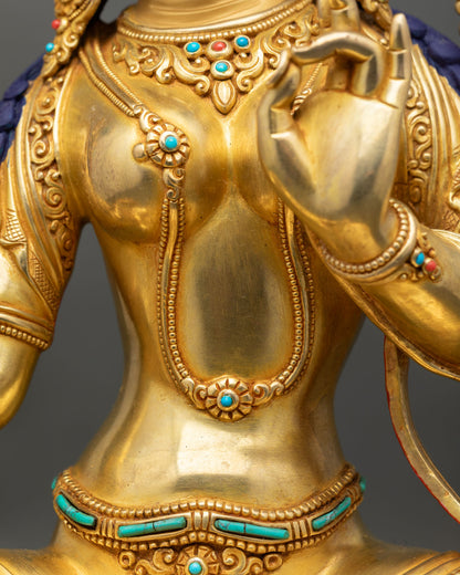Green Tara Statue | Traditional Newari Craftsmanship
