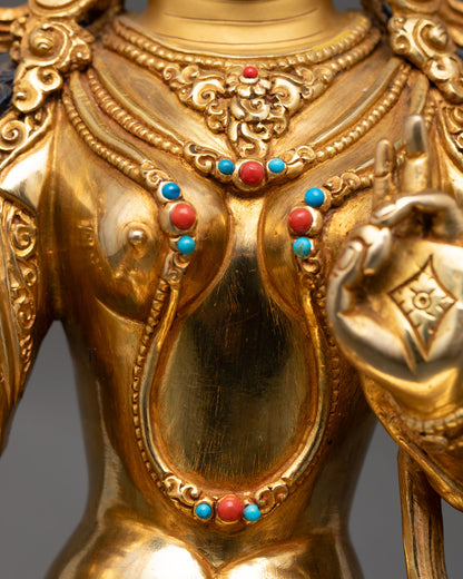 Green Tara Statue – Sacred Tibetan Mother of Liberation