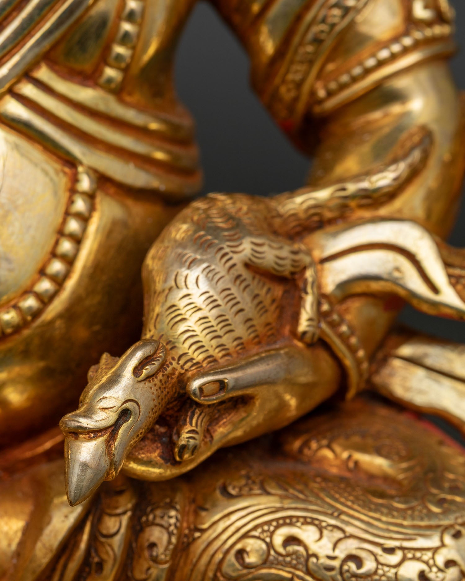 Dzambhala On Jeweled Throne Statue | Tibetan Buddhist Sculpture