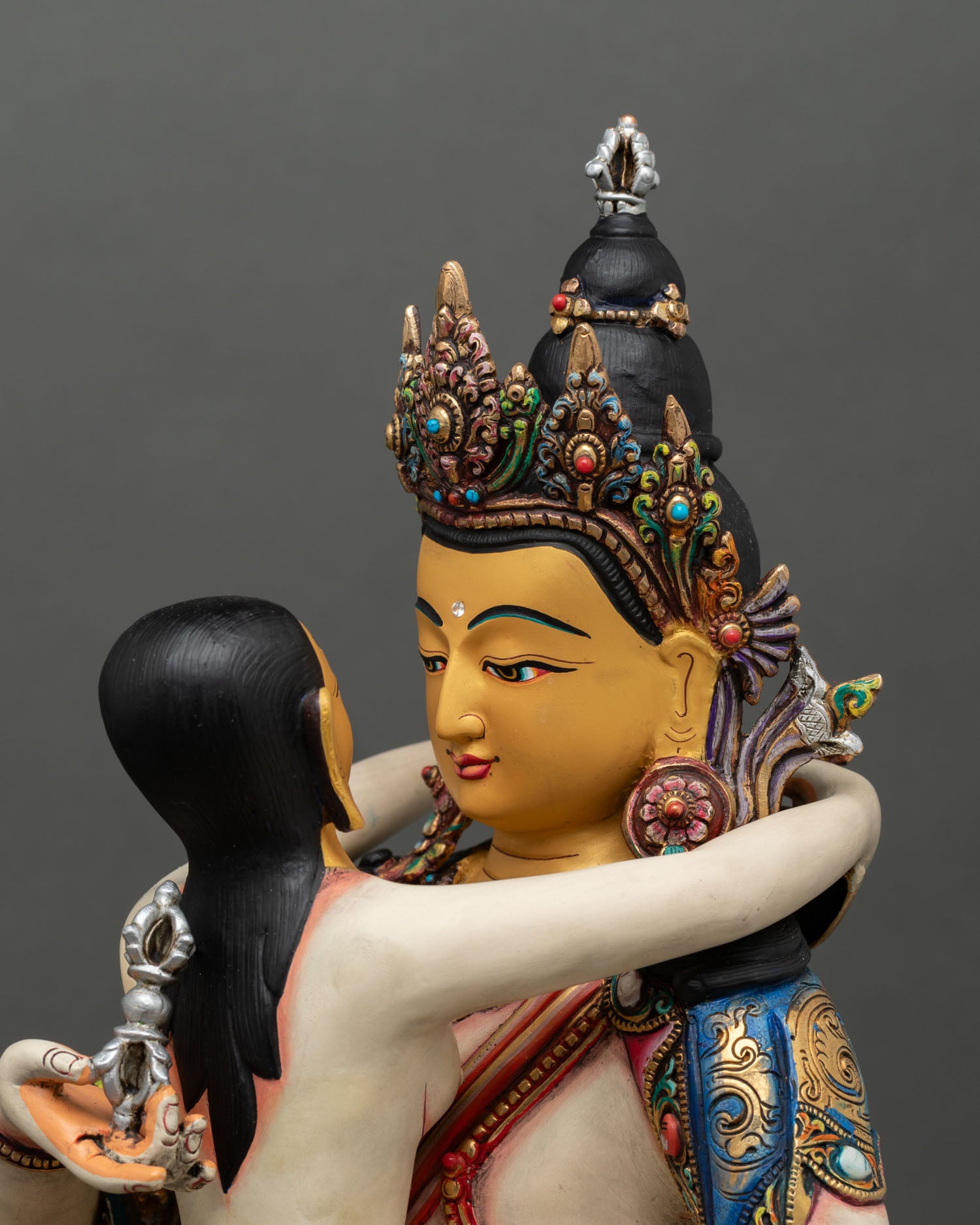 Vajrasattva and Consort | Sacred Vajrayana Union Sculpture