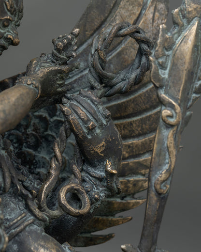 Buddhist Hayagriva Yab-Yum Statue from Nepal | Handmade Bronze Figure