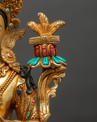 Manjushri Copper Statue | Bodhisattva of Wisdom for Meditation Spaces